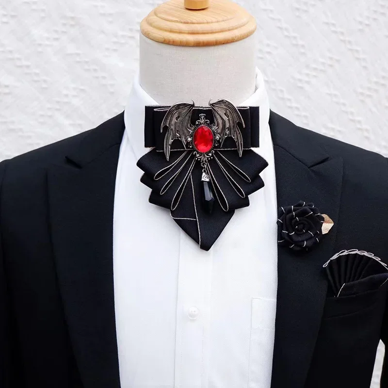 Korean Men Formal Wear - Men's Bow Tie Brooch Set British
