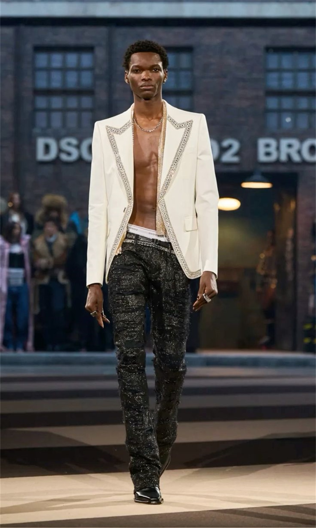 Men Formal Wear With Coat - Luxury Men Suits 2 Piece Crystals