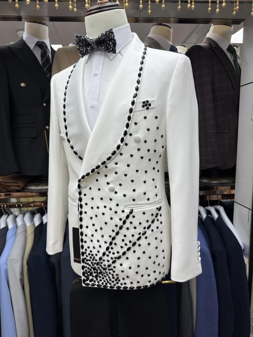 White Groom Men Suit Set 2 Pie - огляд і ціна Men Formal Wear With Coat