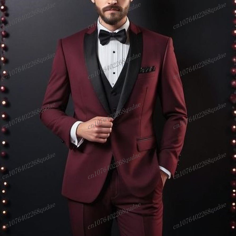Purple And Black Formal Men Su - огляд і ціна Men Formal Wear Purple