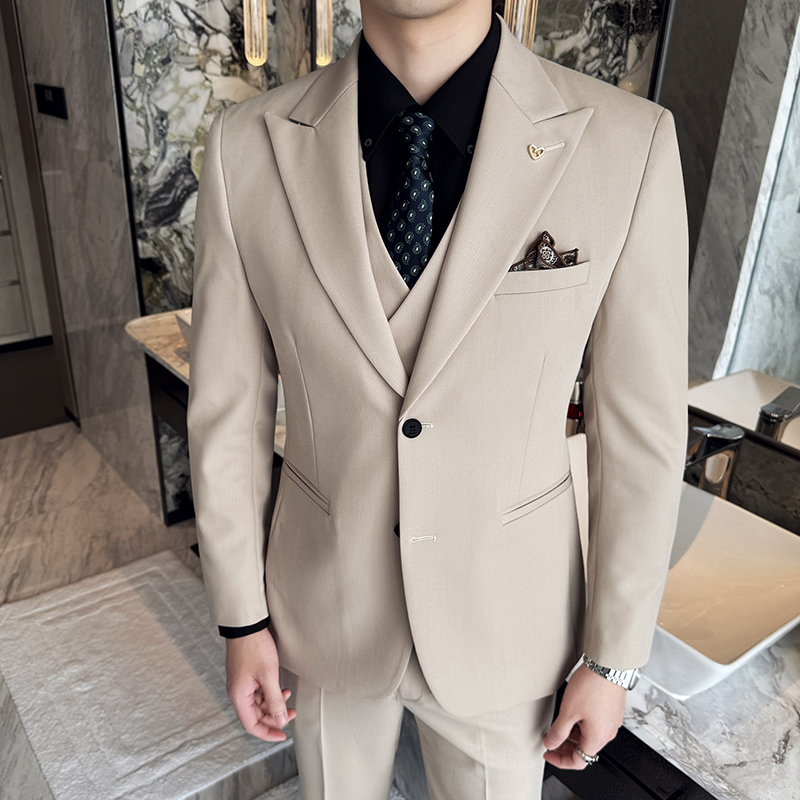 Slim-Fit Three-Piece Set Korea - огляд і ціна Korean Men Formal Wear