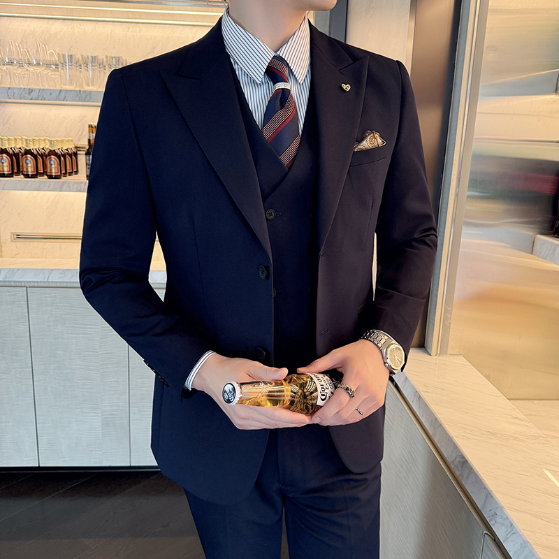 Slim-Fit Three-Piece Set Korea - огляд і ціна Korean Men Formal Wear