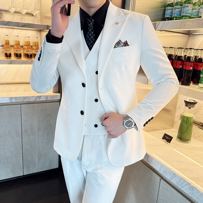 Slim-Fit Three-Piece Set Korea - огляд і ціна Korean Men Formal Wear