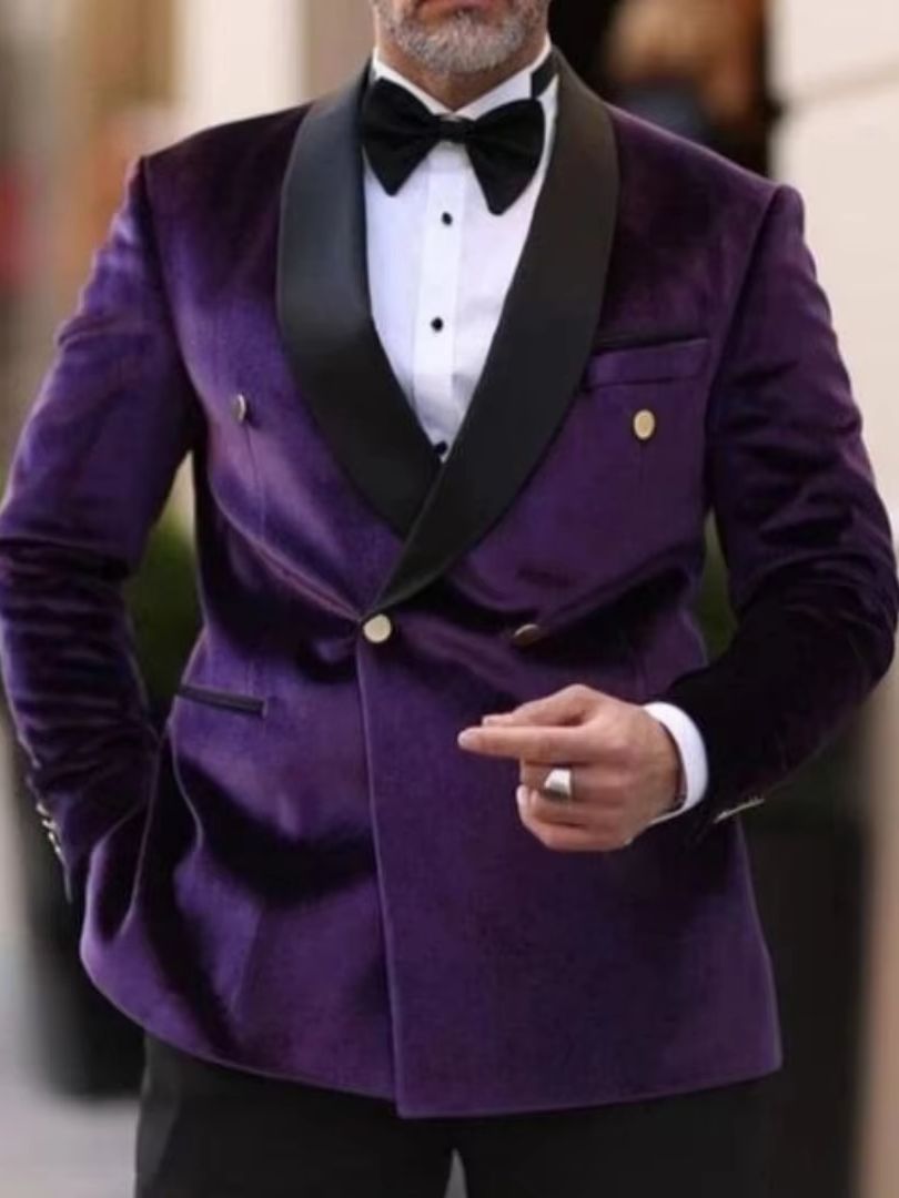 XS-6XL Velvet Wedding Men Suit - огляд і ціна Men Formal Wear With Coat