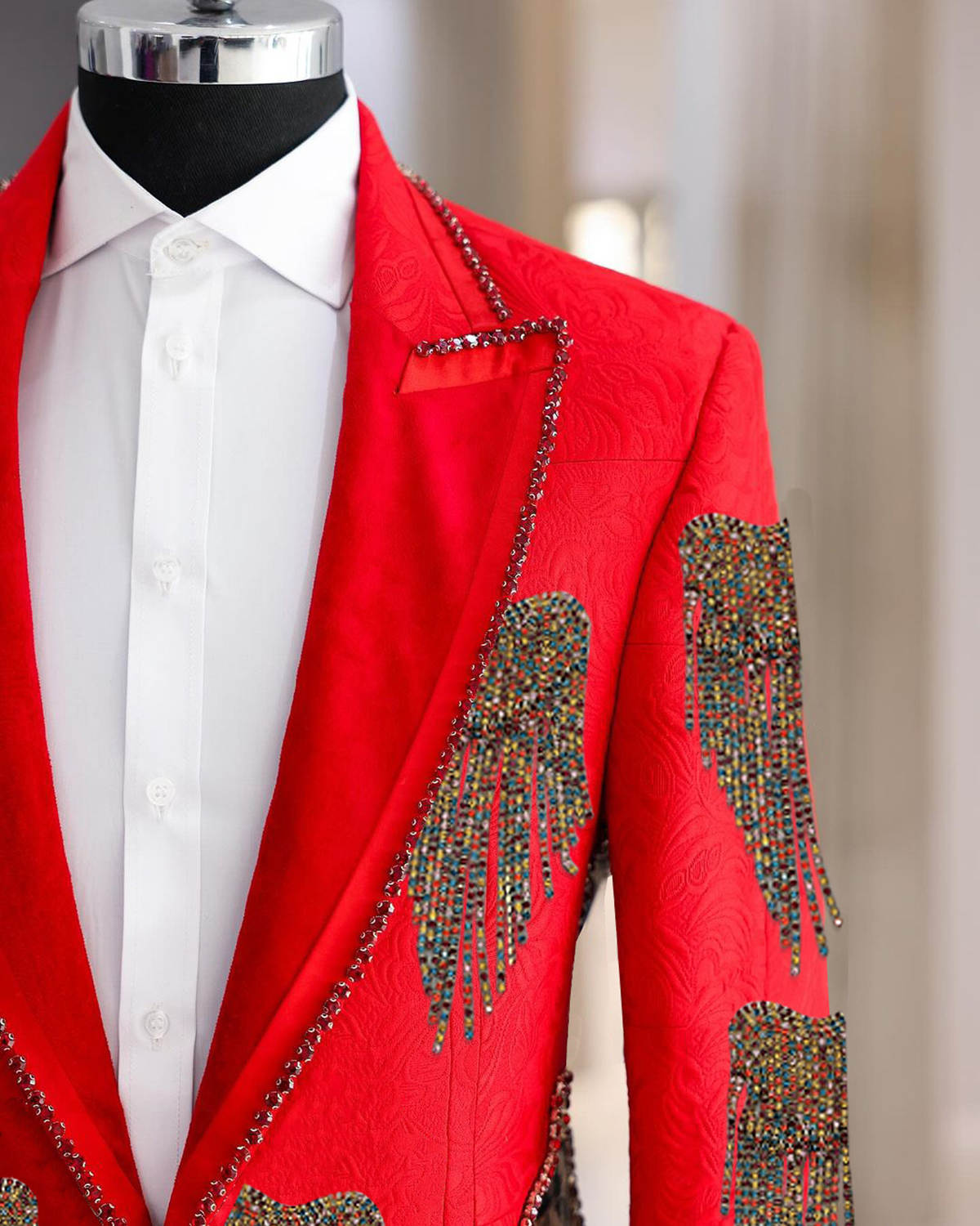 Fashion Wedding Men Suit Cryst - огляд і ціна Men Formal Wear With Coat