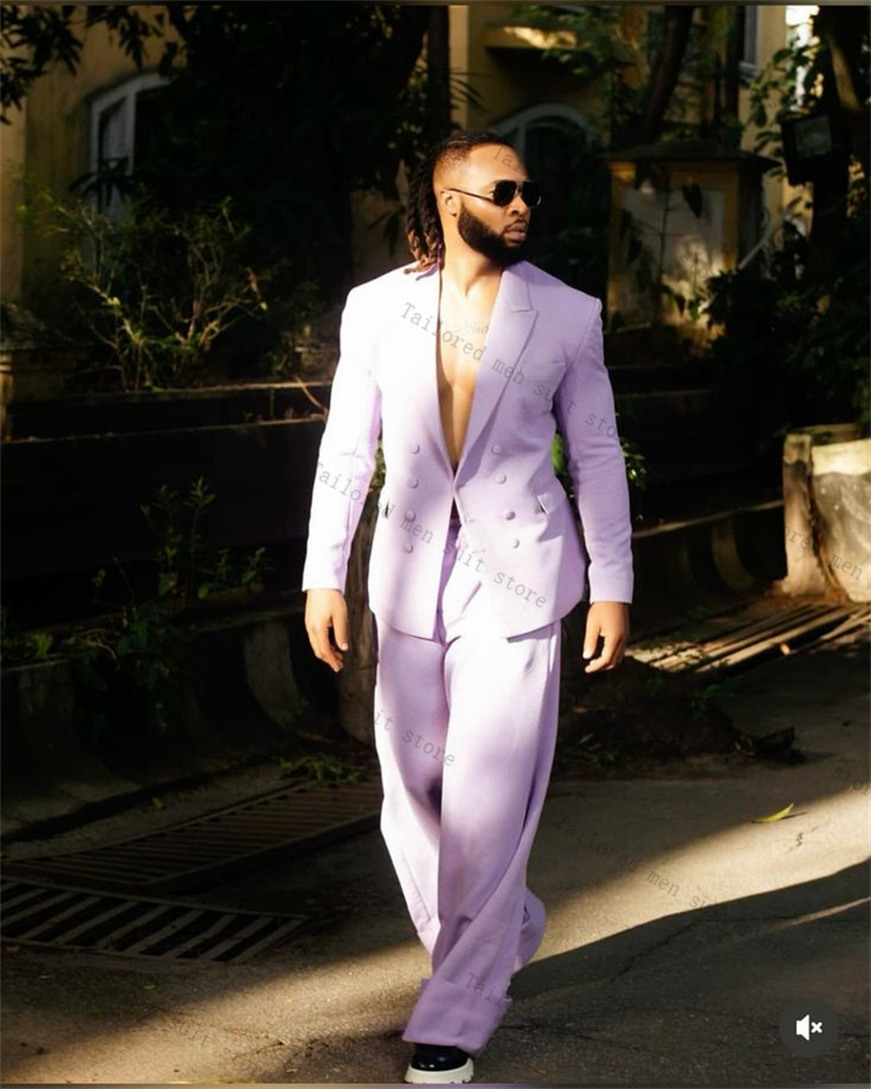Lavender Purple Men Suits Pant - огляд і ціна Men Formal Wear Purple