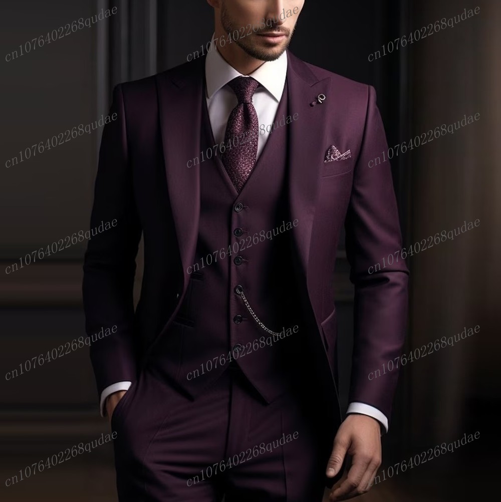 Formal Dark Purple Men Suit We - огляд і ціна Men Formal Wear Purple