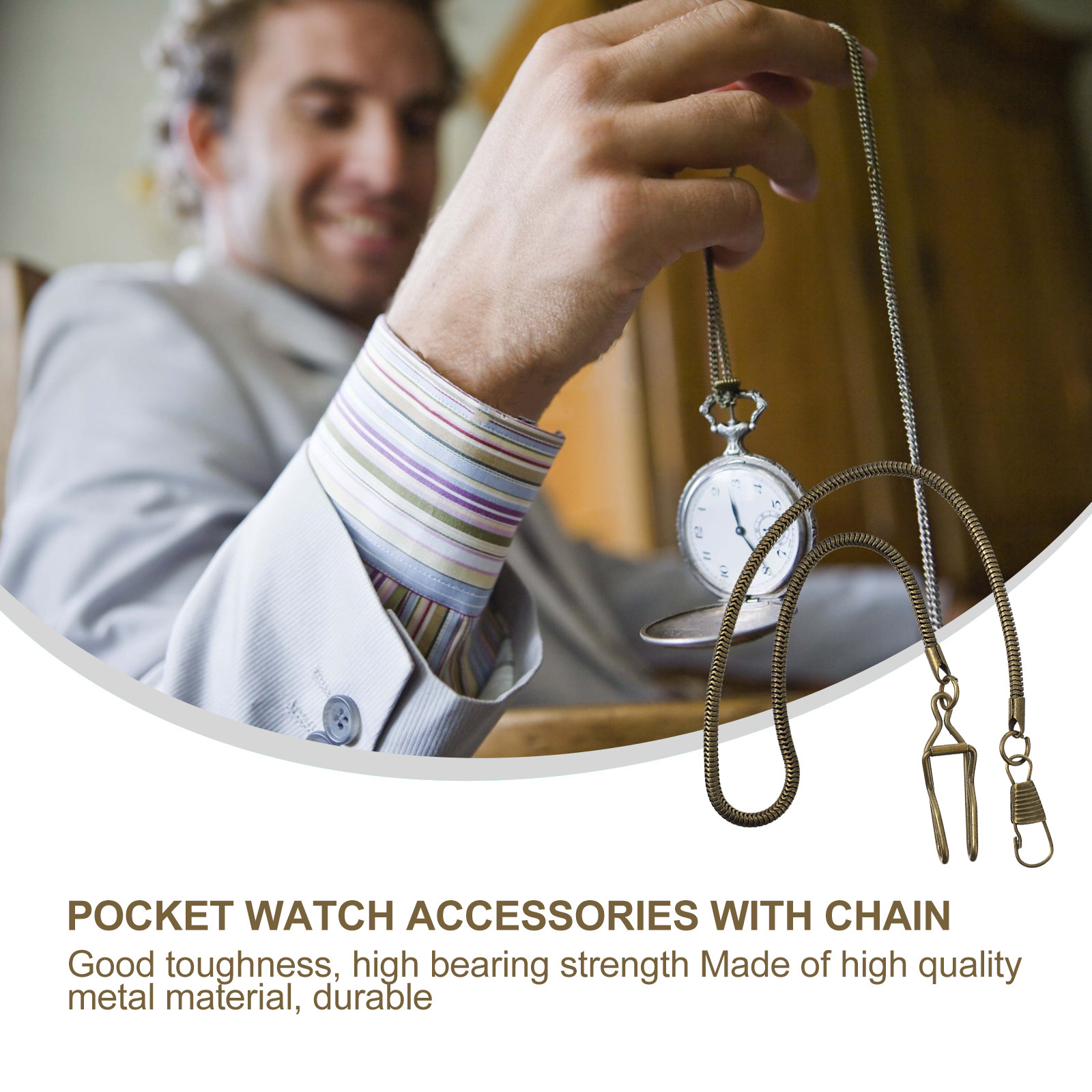 1Pcs 37Cm Vintage Pocket Watch - огляд і ціна Men Formal Wear With Jeans