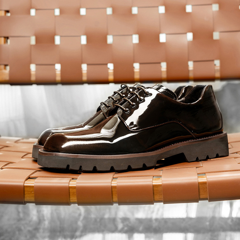 Elegant leather shoes for men, - огляд і ціна Korean Men Formal Wear