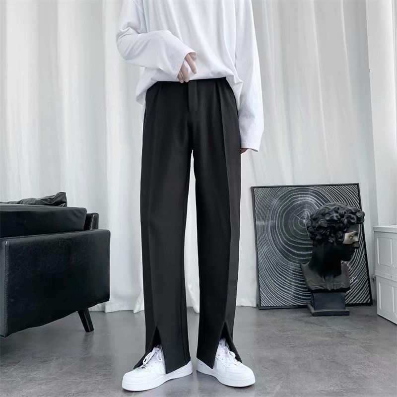 Spring/Summer Black Suit Pants - огляд і ціна Korean Men Formal Wear