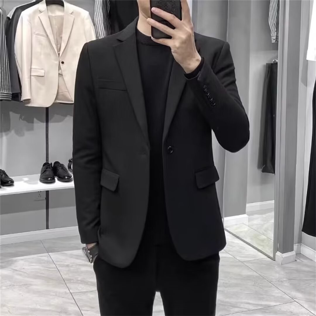 Men's Korean Style Slim Blazer - огляд і ціна Asian Men Formal Wear