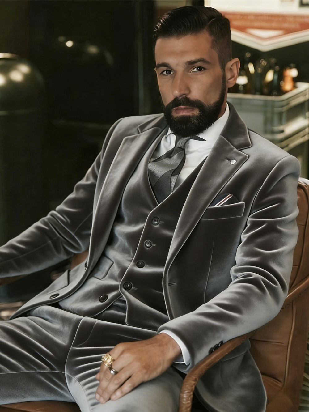 Men's Velvet Suits 3 Pieces Da - огляд і ціна Formal Wear For Men In Wedding