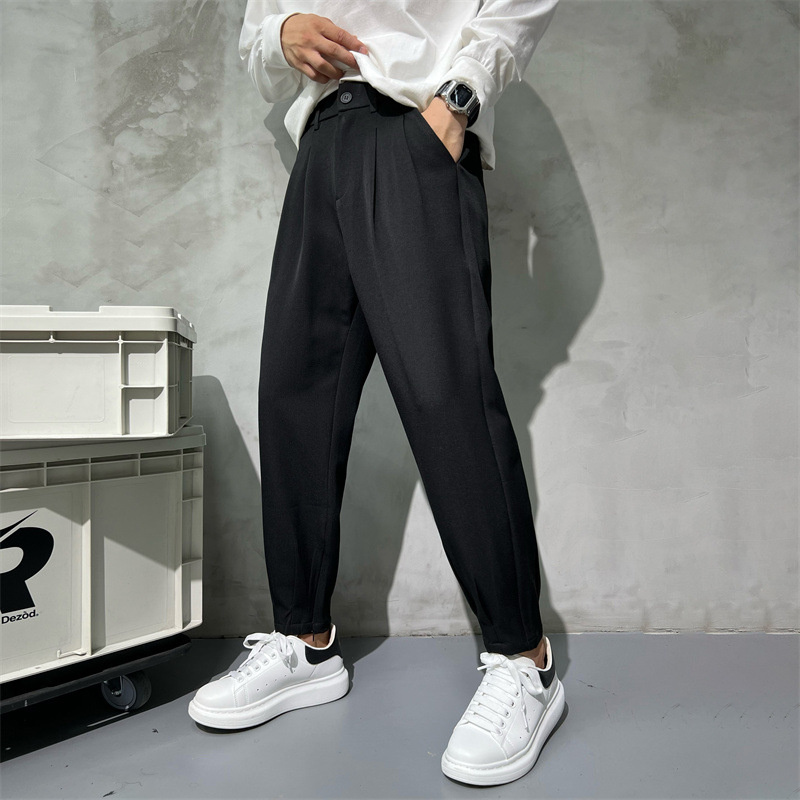 Solid Color Suit Pants Men Fas - огляд і ціна Korean Men Formal Wear