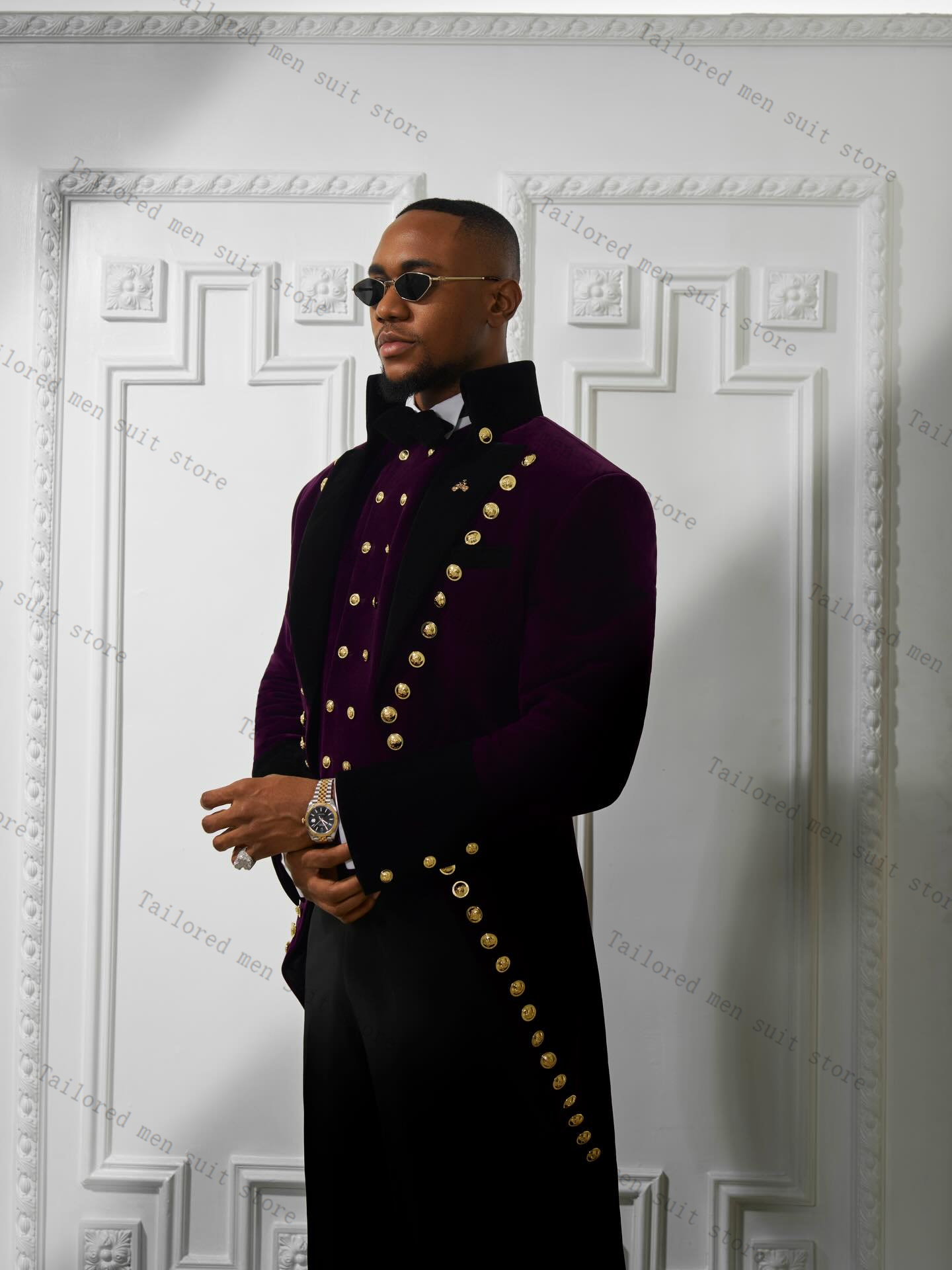 Purple Men Suits Pants Set 2 P - огляд і ціна Men Formal Wear Purple