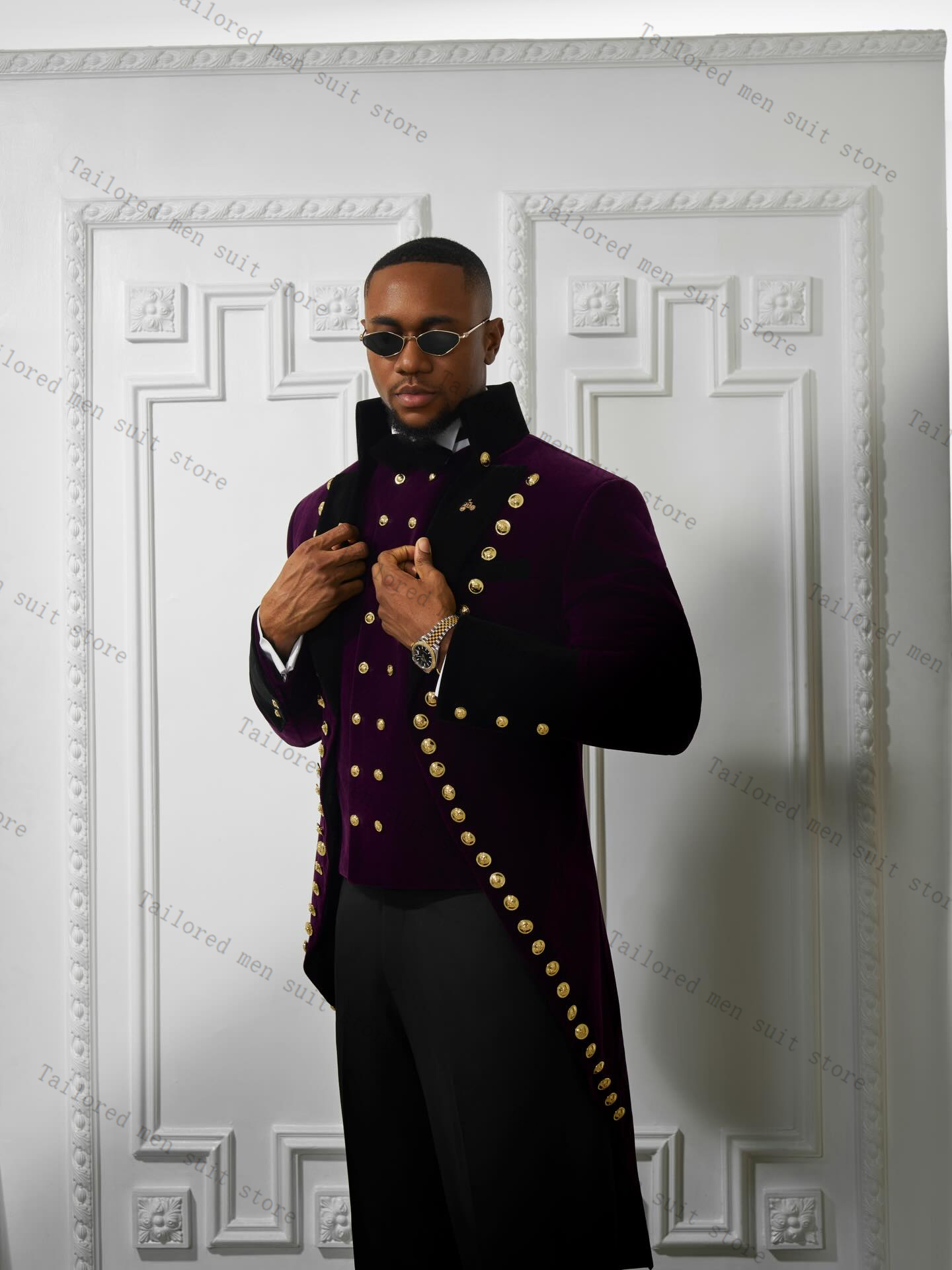 Purple Men Suits Pants Set 2 P - огляд і ціна Men Formal Wear Purple