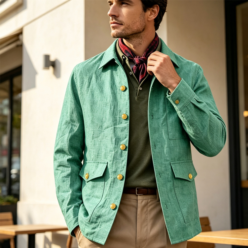 Vintage Men's Linen Jacket Lap - огляд і ціна Men Formal Wear With Coat