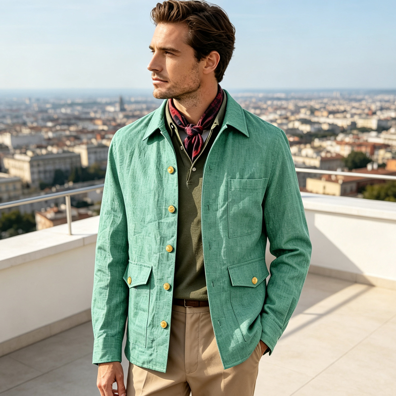 Vintage Men's Linen Jacket Lap - огляд і ціна Men Formal Wear With Coat