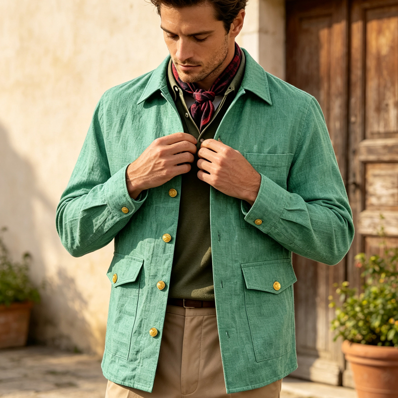 Vintage Men's Linen Jacket Lap - огляд і ціна Men Formal Wear With Coat